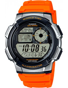 RELOJ CRONÓMETRO CASIO NARANJA AE- 1000W
